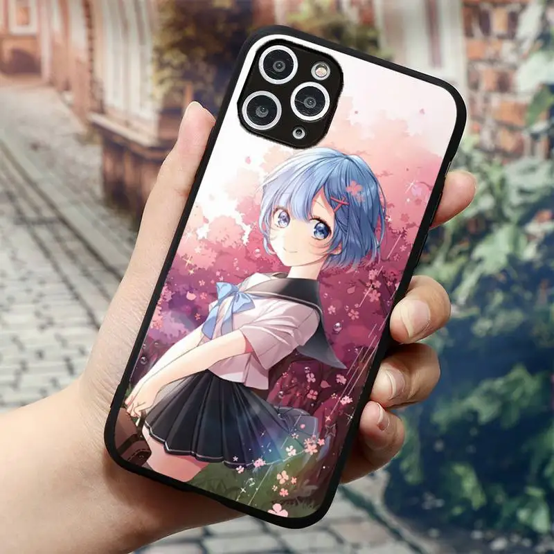 

Anime Re Zero Rem Phone Case for iPhone 11 12 mini pro XS MAX 8 7 6 6S Plus X 5S SE 2020 XR