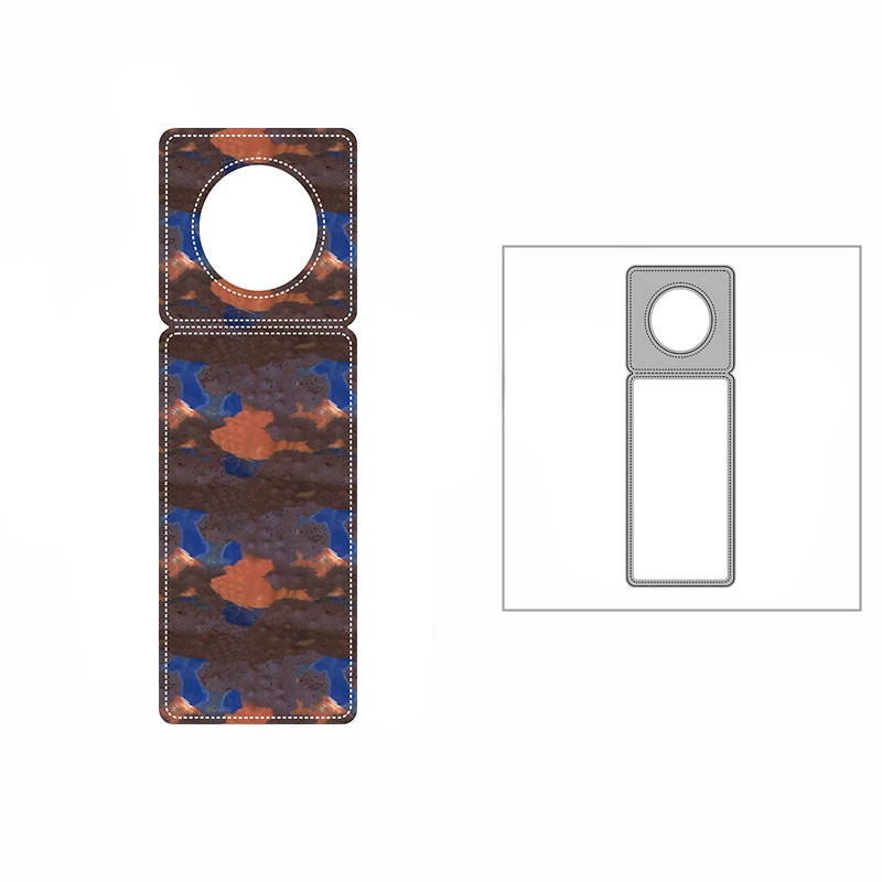 

Новинка, складная Прямоугольная форма с круглым отверстием, рельефная форма 2021, металлические Вырубные штампы для рукоделия, декоративный ...