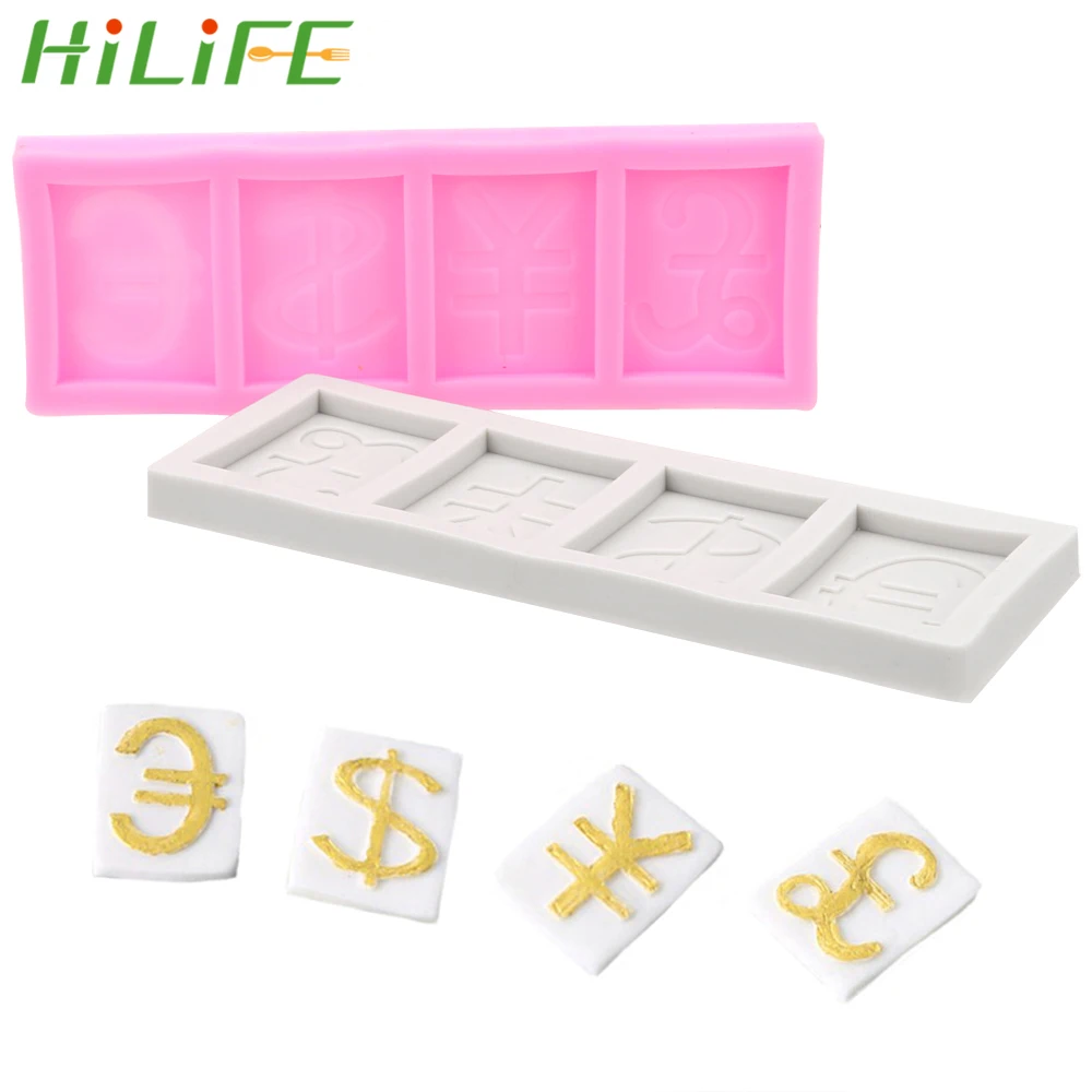 Силиконовая форма HILIFE в форме символа валюты для рукоделия помадки украшения