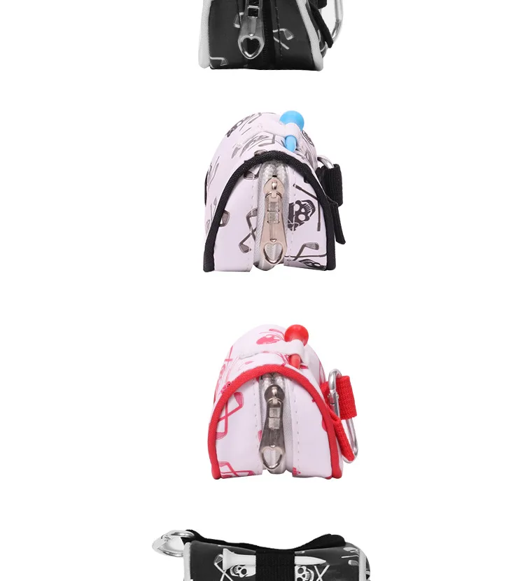 Мяч для мини-гольфа сумка тройники держатель Череп Дизайн искусственная кожа