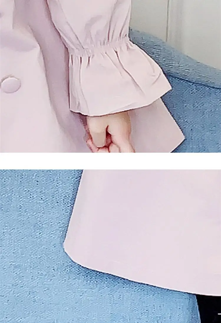 

Cutyome Fashion Fall 2020 Children Casual Trench Coat Ruffle Lace Teenage Girls Vintage Long Jacket Kids Outerwear Overcoats 12Y