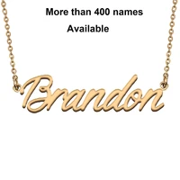 cursive initial letters name necklace for brandon birthday party christmas new year graduation wedding valentine day gift