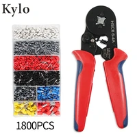 1800pcs crimping terminals kit awg23 7 wire cable tube needle terminals tools multi hand tool adjustable terminal crimping plier