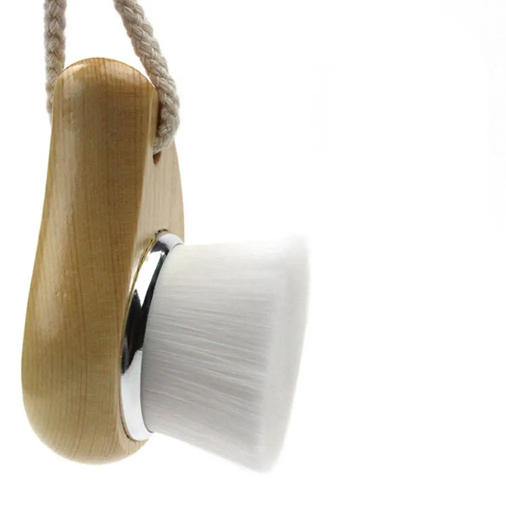 Мягкая щетка из мягкого волокна с деревянной/пластиковой ручкой для лица чистки