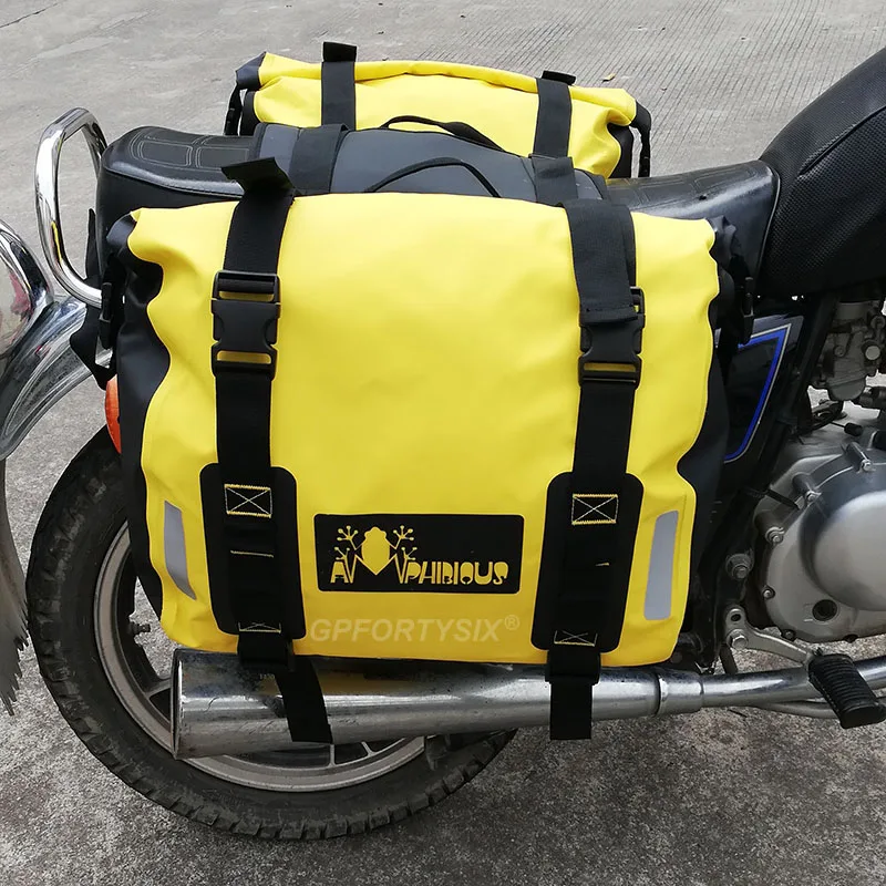 

60L Waterproof Motorcycle Saddle Bag Kit Knight Rider Multi-Function Portable Bags Luggage Universal Tail Bags Moto Bag Luggage