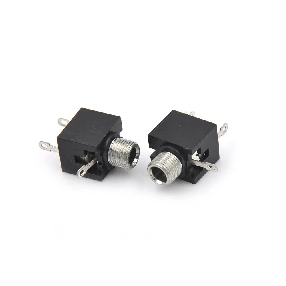 

5pcs 3.5mm 3 Pin Female Audio Connector DIP Headphone Single sonic jack Socket Mono Channel Double Track Socket Socket