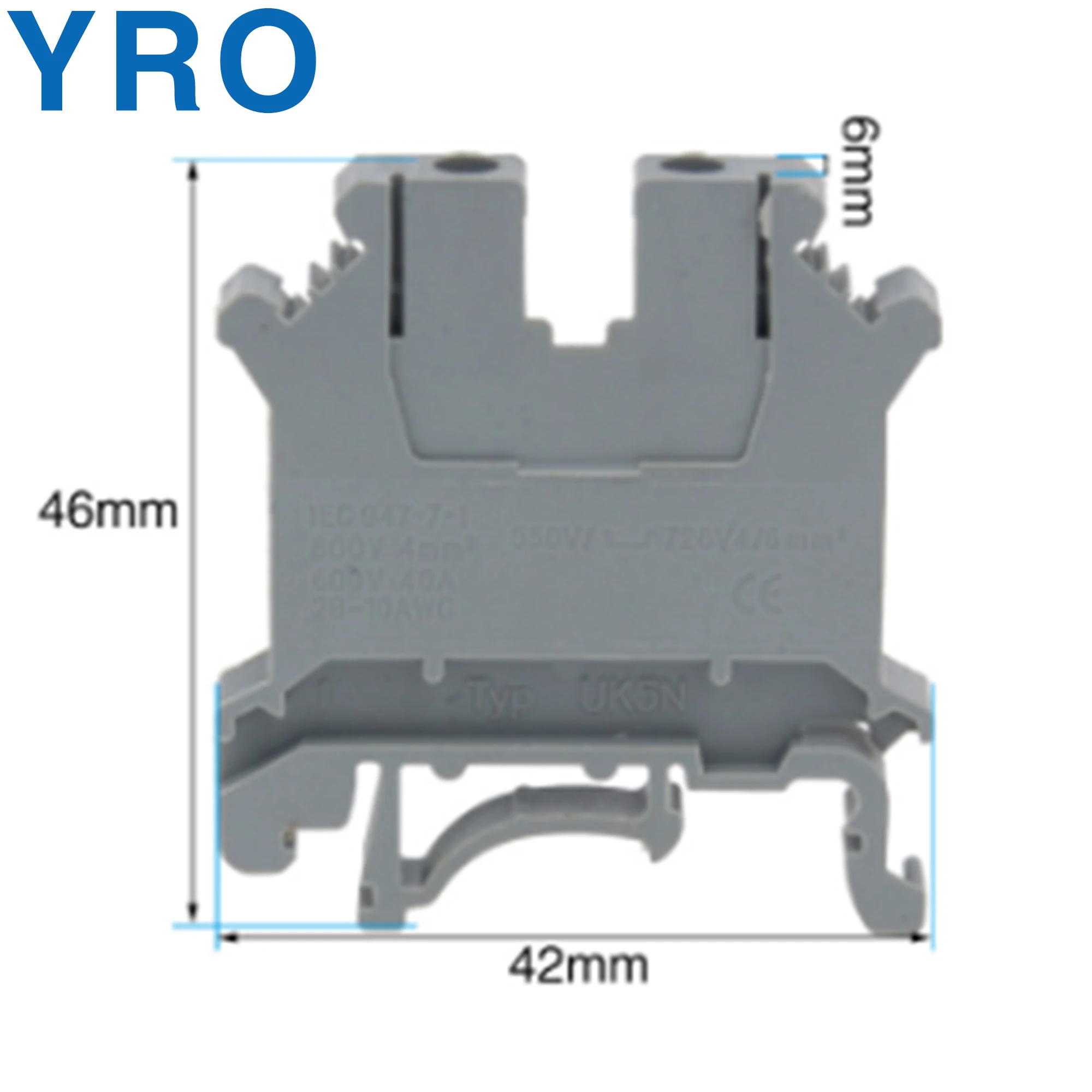 Клеммная колодка на Din рейку магнитный разъем возвратный тип пружинное