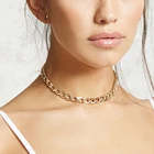 Панк Майами кубинский Толстый Короткий чокер ожерелье воротник простой минималистичный золотой цвет массивное ожерелье для женщин ювелирные изделия