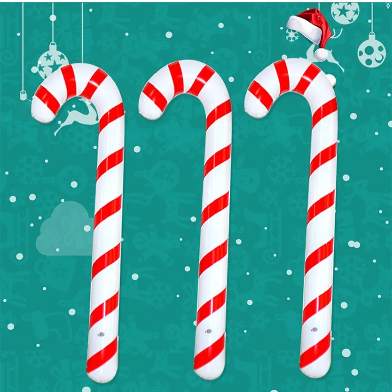 10 шт. надувные костыль Санта Клаус трость на Рождество и Хеллоуин Вечерние