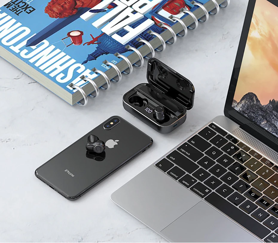 TWS, Bluetooth наушники, стерео звук, беспроводные наушники, Bluetooth 5,0, HD вызов, беспроводная Bluetooth гарнитура с 3500 мАч, внешний аккумулятор
