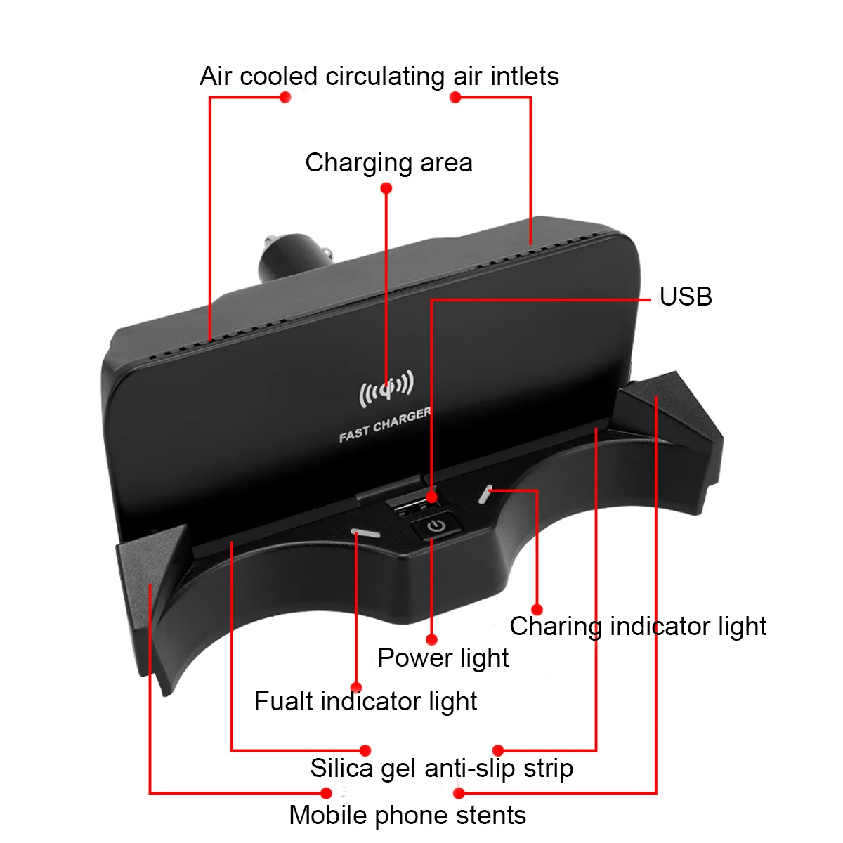 car wireless charger for bmw 1 series f48 f49 x2 f39 2016 2017 2018 2019 2020 2021 accessories mobile phone fast charging free global shipping