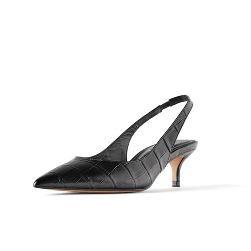 Туфли женские из натуральной кожи на низком каблуке с ремешком щиколотке|Женские