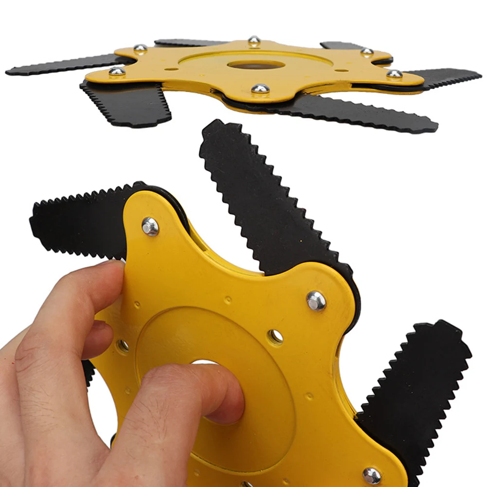 

Practical 6 Steel Blades Grass Cutter Brush Cutter Trimmer Multi-functional Weed Eater Head Lawnmower Tools for Garden