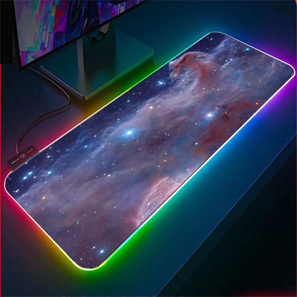 

Высококачественный игровой коврик для мыши с космической звездой, RGB ПК, геймерский компьютерный коврик для мыши, большой коврик для мыши, Н...