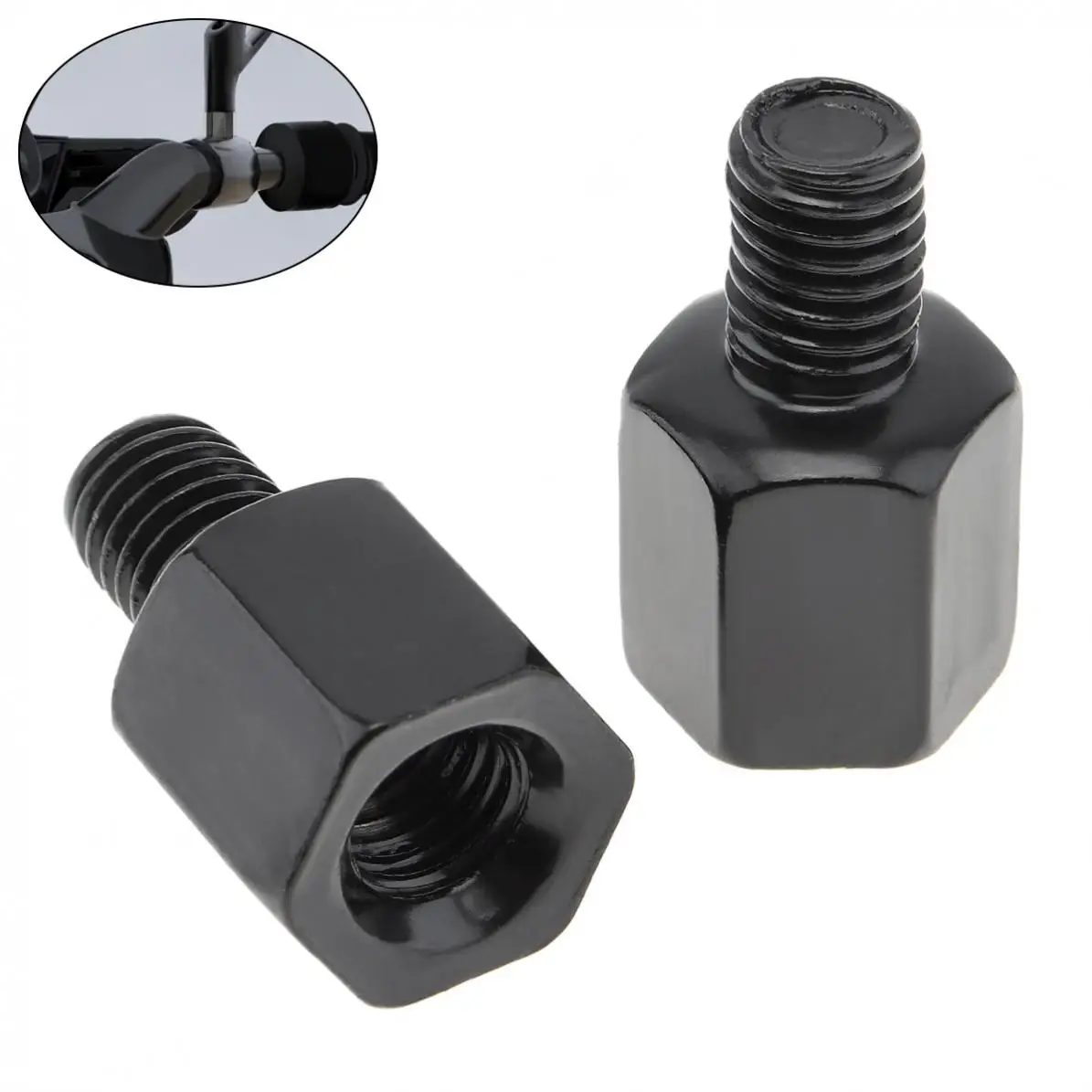 

8mm to 8mm Counterclockwise and Clockwise Motorcycle Rearview Mirror Screw Thread Adapter Conversion Bolt Motor Mirror Screw