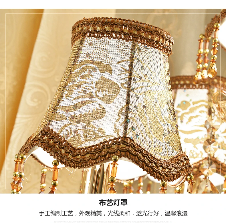 Gold T-stage led Table Light Crystal candle holder student desk Lamp Office Led Bedroom Large European Candlestick wedding lamp | Освещение