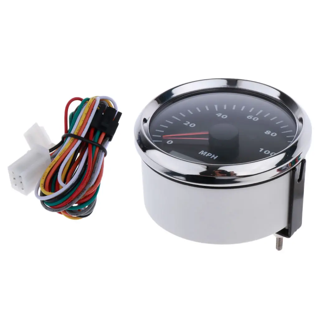 

120MPH Motorcycle Speedometer Odometer With Indication Light 85mm 3-3/8'' #1