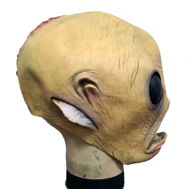 Лидер продаж 1 шт. латексная маска инопланетянина дышащая на все лицо для