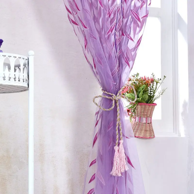 Willow Pattern Voile Window Curtain Sheer Panel Drapes Scarfs Curtains For Living Room Tulle | Дом и сад