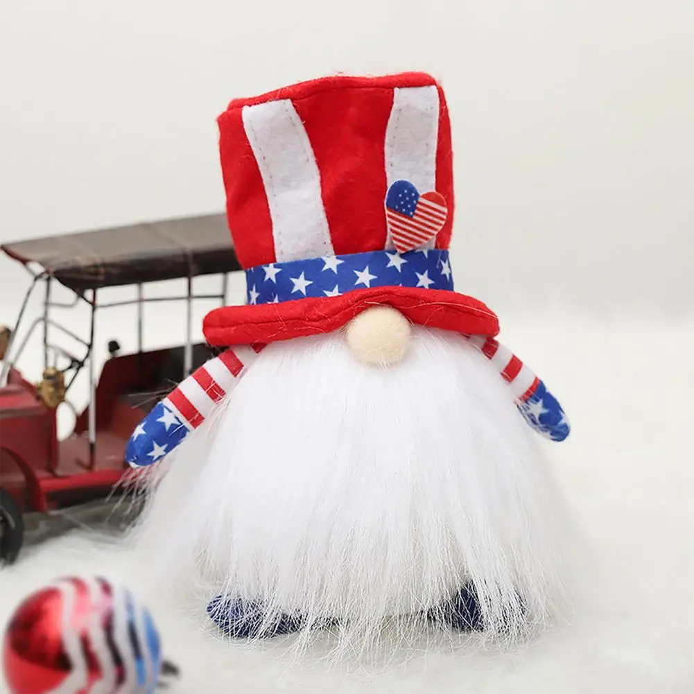 

Independence Day Gnomes Doll - National Day Dwarf Doll With Lighted Hat - Adorable Patriotic Dwarf Dolls For Memorial Day Indepe