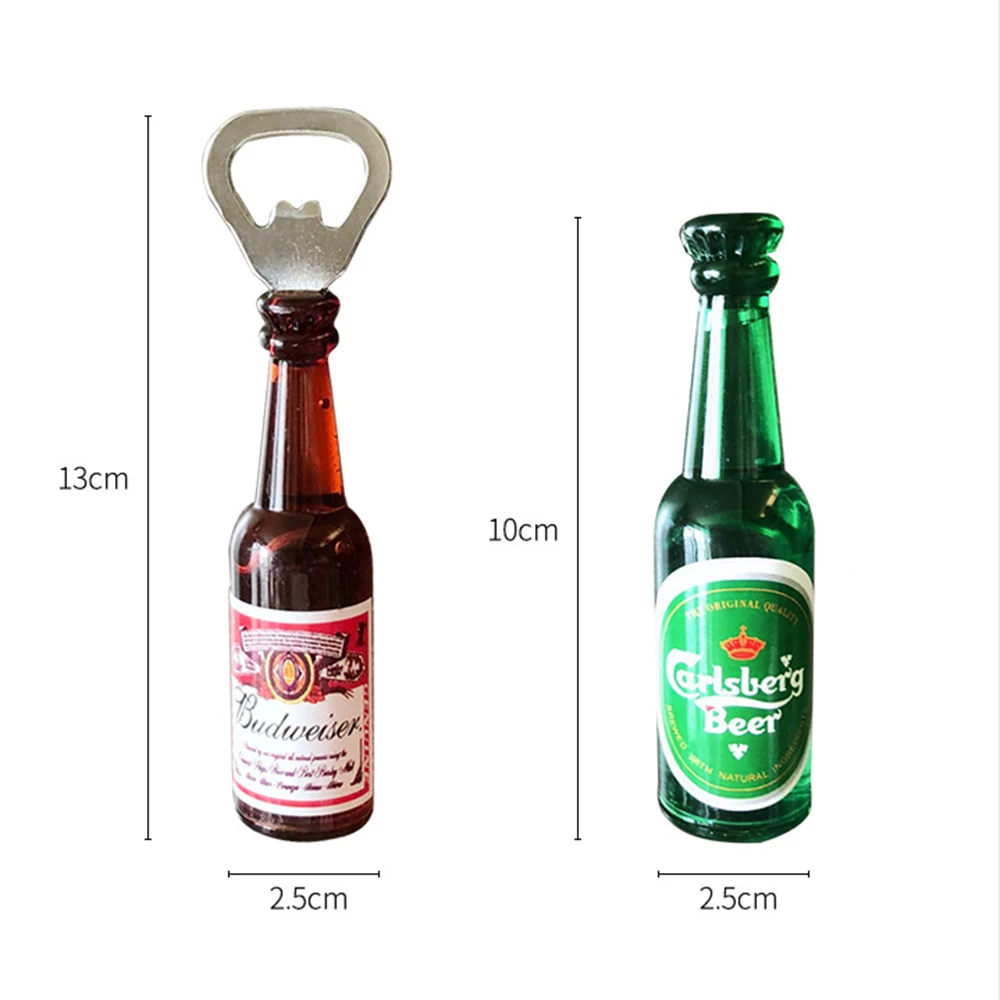 

Creative Bottle Opener Refrigerator Magnet Beer Mug Bottle 3D Simulation Kitchen Message Stickers Multifunctional Kitchen Decor