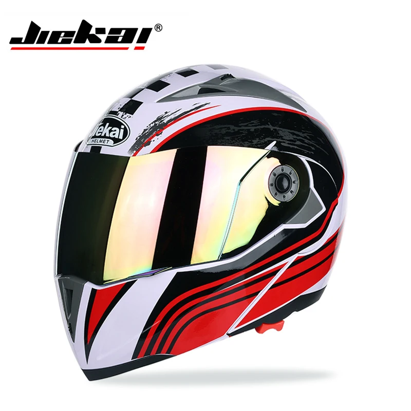

New motorcycle helmet Jiekai undrape face, open motorcycle helmet, carbon imitation fiber, gray, size ml XL XL XL helmet