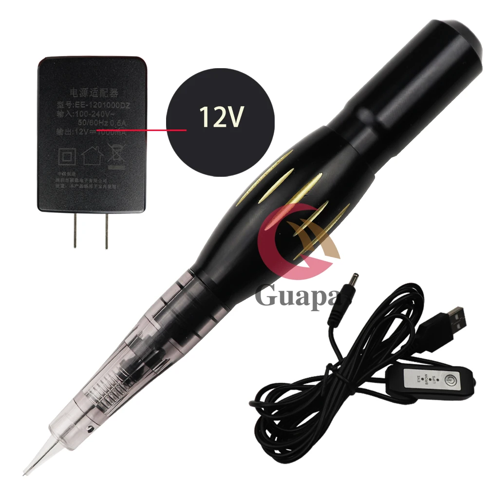 Мини ручка для перманентного макияжа 12 В профессиональная микропигментационная