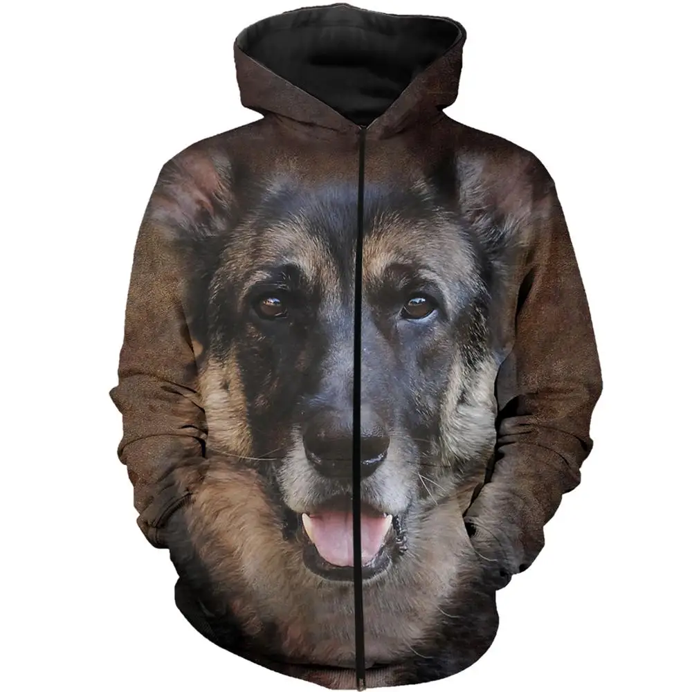 Jumeast/Мужская и женская рубашка с объемным принтом лояльная собака немецкая