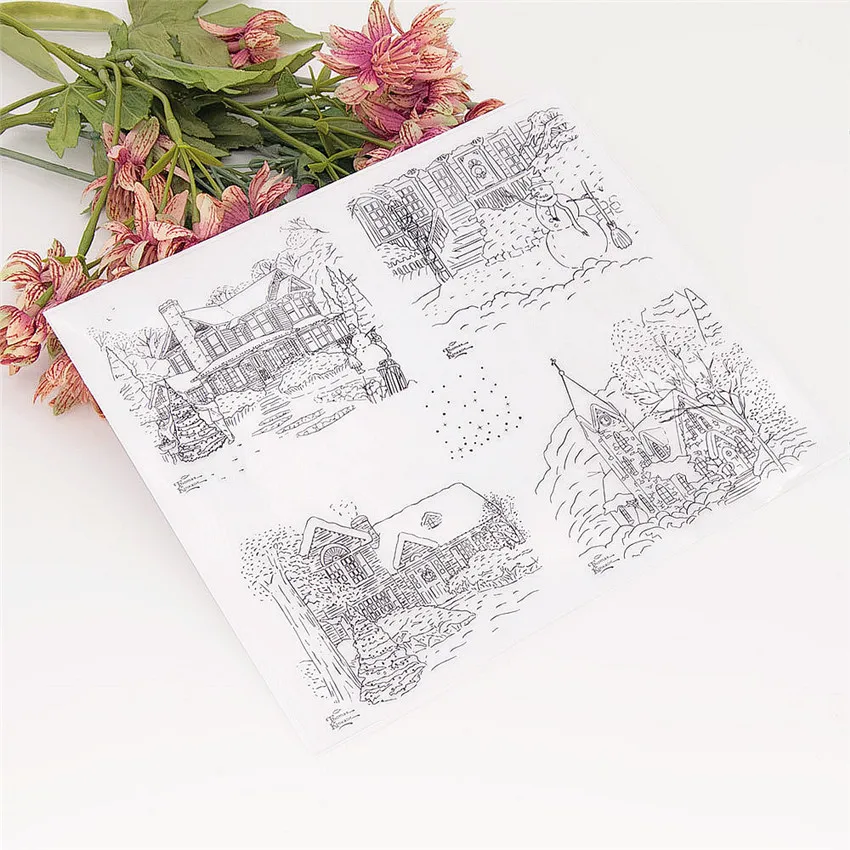 Штампы силиконовые прозрачные для скрапбукинга 20 5x17 5 см | Дом и сад