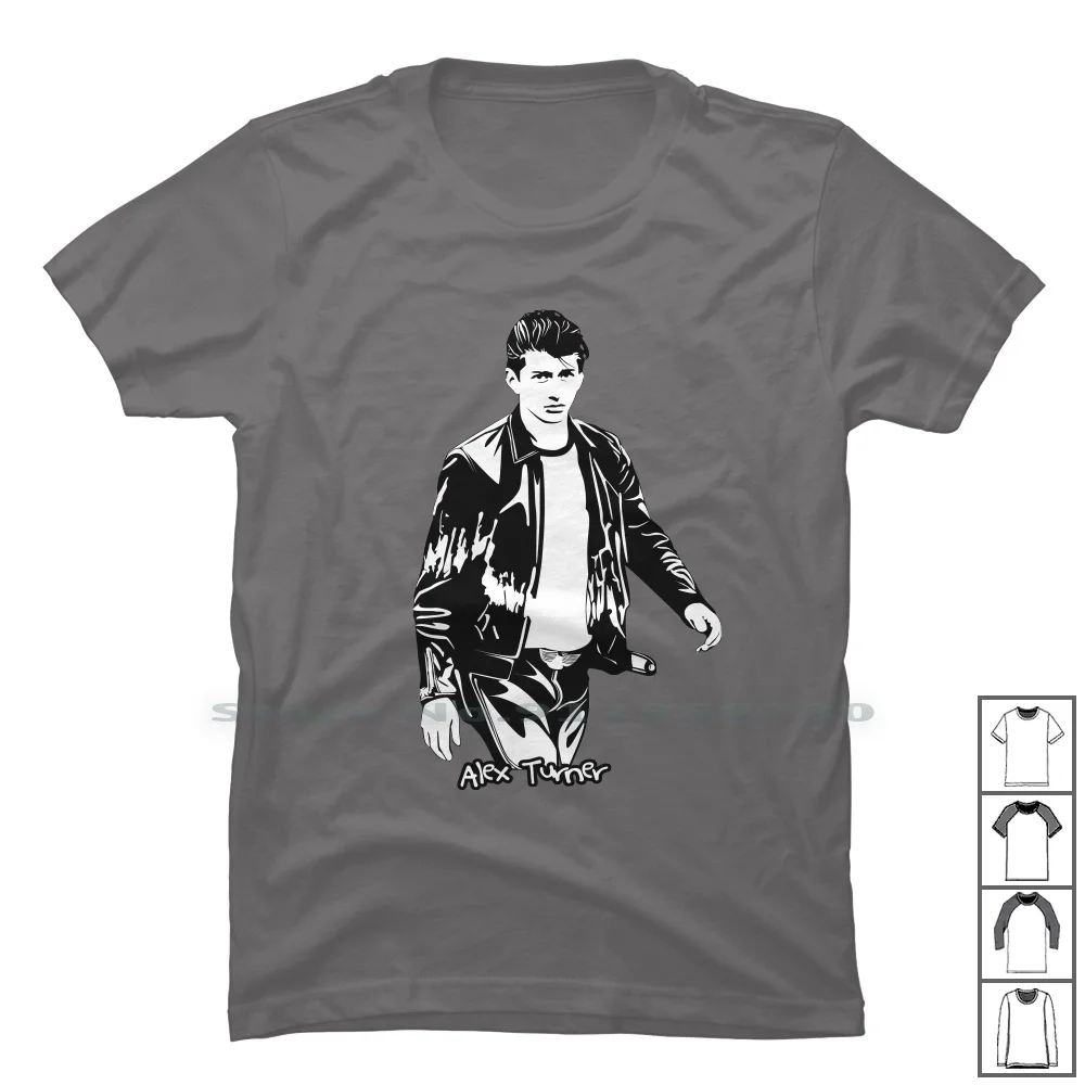 Футболка Алекс Тернер 100% хлопок силуэт продюсер музыкант обезьяна писатель