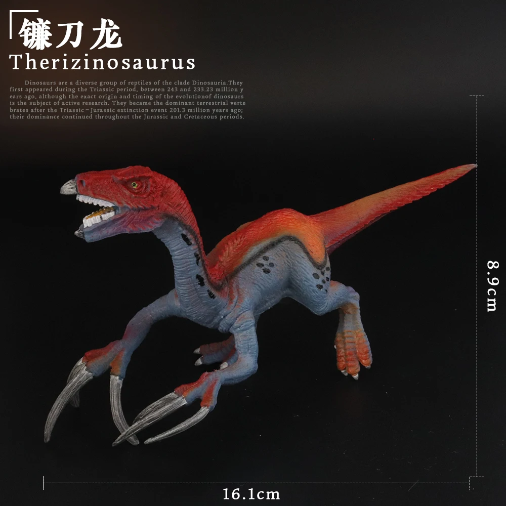

Доисторическое юрское время, мир динозавров, Therizinosaurus, модель животных большого размера, ПВХ, экшн-фигурки, Высококачественная игрушка для д...