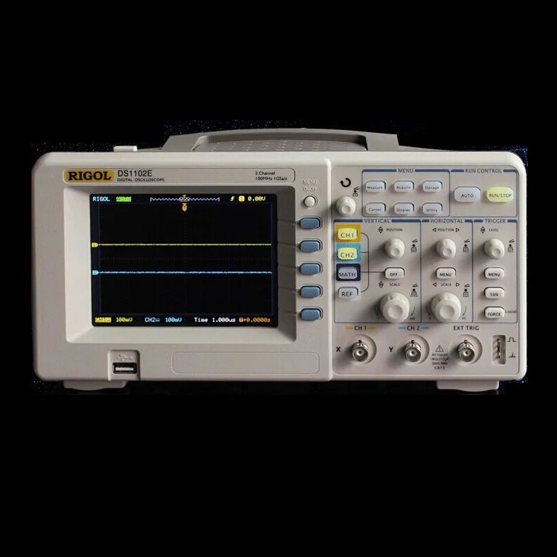 

RIGOL DS1102E 100MHz Digital Oscilloscope 2 Analog Channels 100MHz Bandwidth 1GSa/S DSO