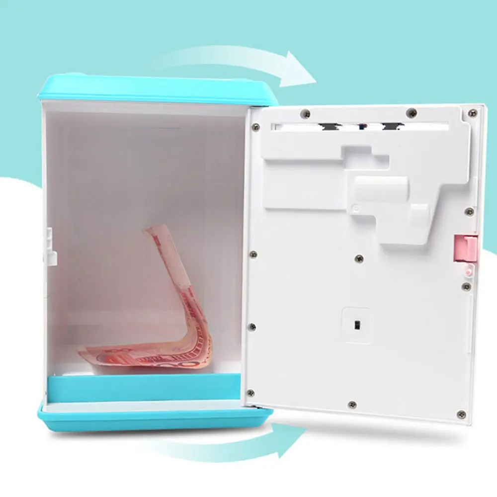 Piggy игрушечный банк для безопасности детей ATM Копилка экономия денег поле музыка денежный ящик Электронная Копилка Бумага деньги монета банка для подарка