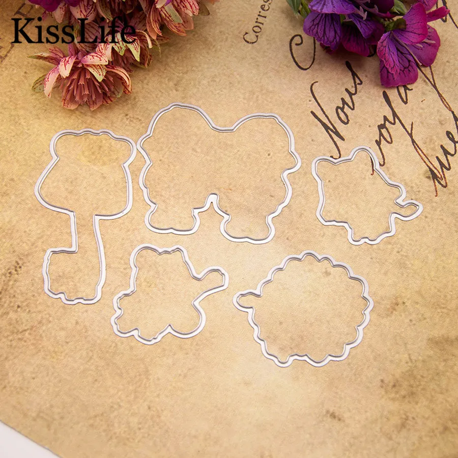 Штампы и штампы для мальчиков обезьяны кошки Лев жираф листья скрапбукинга