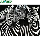 AZQSD Алмазная картина животное изображение зебры из страз полностью квадратная Алмазная мозаика полный макет Рукоделие украшение дома