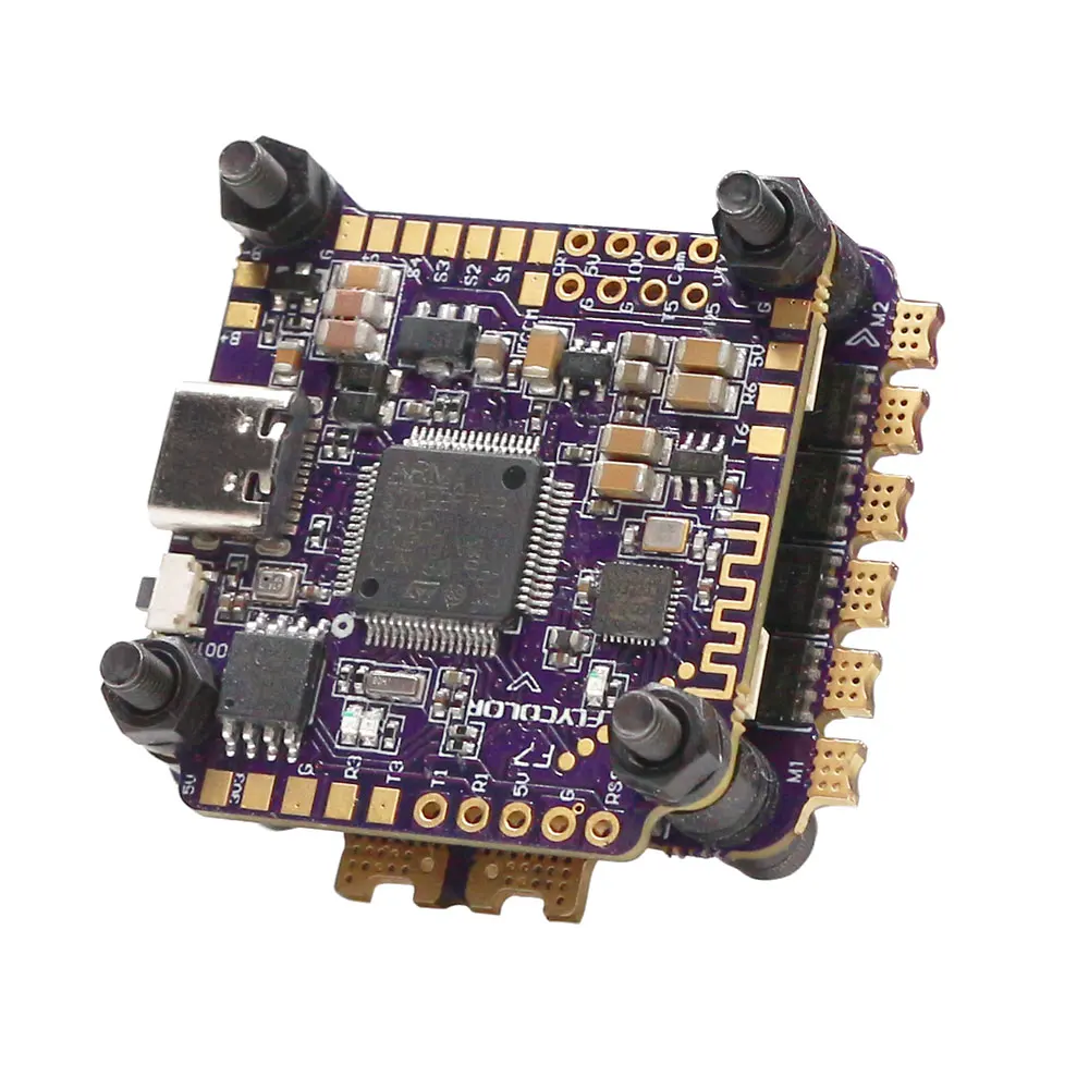 Flycolor X-Tower2 FC F7 Контроллер полета ESC 4 в 1 60A 3-6S Blheli-32 Dshot1200 для FPV гоночного дрона