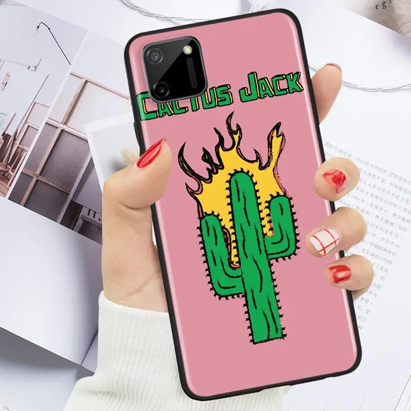 

Trend Cactus Jack For OPPO Realme Narzo 20 C2/3/11/12/15/17 X2 X3 X7 XT X50 Q2 Q2i V3 V5 V15 Pro Black TPU Phone Case