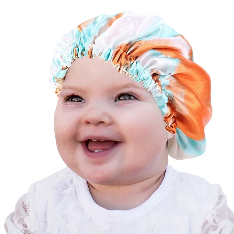 

Детская Атласная шапочка для душа с красивым принтом Регулируемая двухслойная ночная рубашка для детей Детская регулируемая с эластичным ...