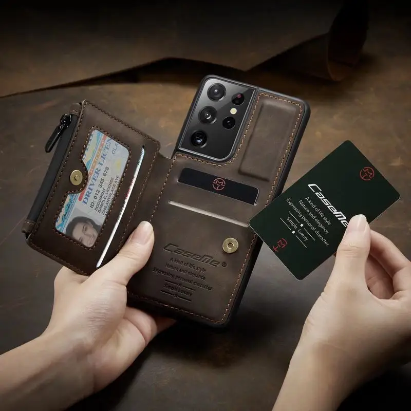 Чехол для Samsung Galaxy Note 10 Plus Магнитный флип-чехол роскошный кожаный кошелек чехлы