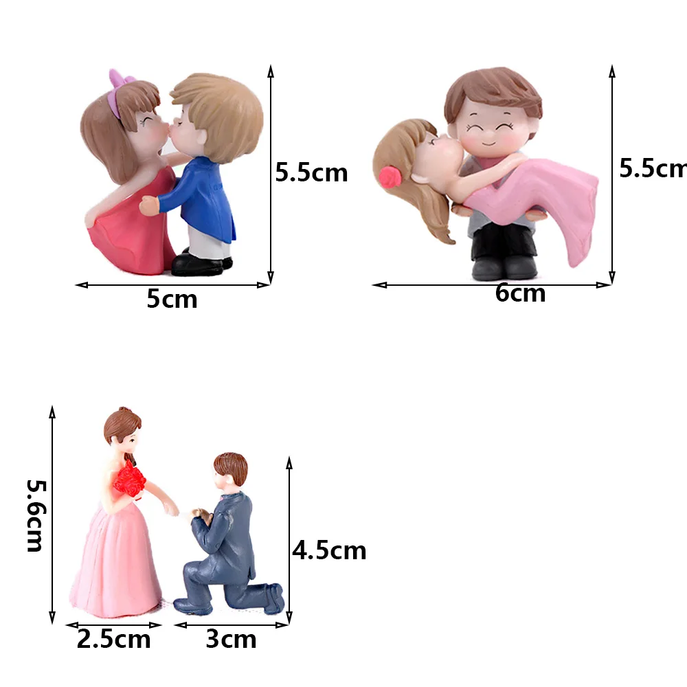 1 пара смолы фея сад пары фигурки свадьба день Святого Валентина миниатюрные