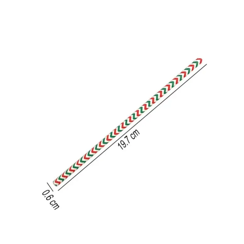 

25pcs Disposable Drinking Straws Christmas Design Biodegradable Paper Straws For Holiday Wedding Birthday Party Supplies