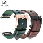 Ремешок Maikes из натуральной кожи для Samsung Gear s3, сменный Браслет в стиле панк для наручных часов, аксессуары для часов, 20 мм 22 мм 18 мм