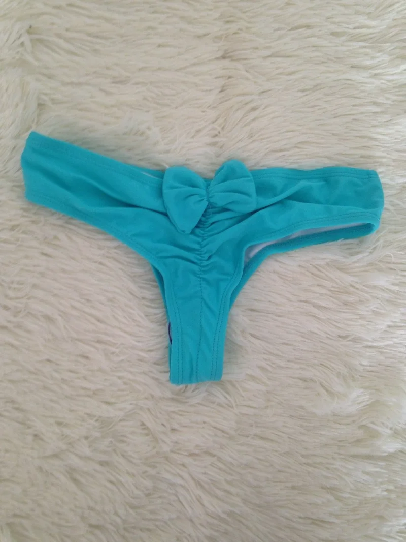 TDFunlive бразильский Танга Бикини Купальники Для женщин большой бант дно бикини