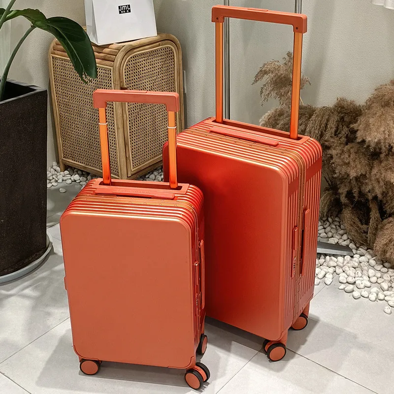 Orange double large space travel universal wheel code luggage  JC044-808576