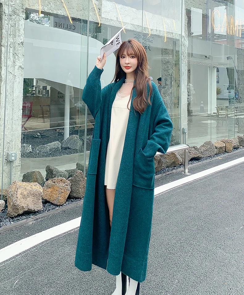 

2021 New Fashion Long Cardigan Women Fashion Harajuku Loose Knit Sweater Women Casual Oversized jacket Coat High Quality Autumn