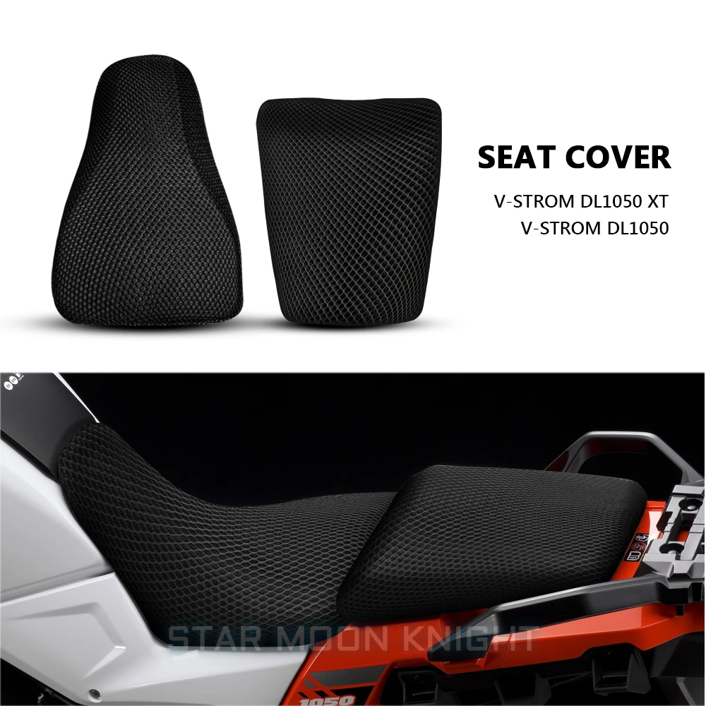 Funda de cojín para asiento de motocicleta, Protector de malla 3D, cubierta de cojín aislante para Suzuki v-strom VStrom DL1050 DL1050XT DL 1050