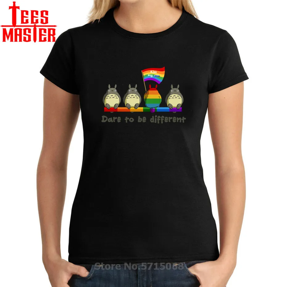 2020 Повседневная Женская Футболка Harajuku с животным принтом Тоторо осмелиться быть