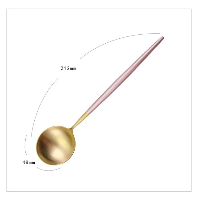 03 Dinner spoon Горячее предложение, набор посуды из розового золота, 304 нержавеющая сталь, Западный столовый набор для кухни, столовая посуда, вилка, нож, совок, набор серебряных изделий - Цвет: 03 Dinner spoon