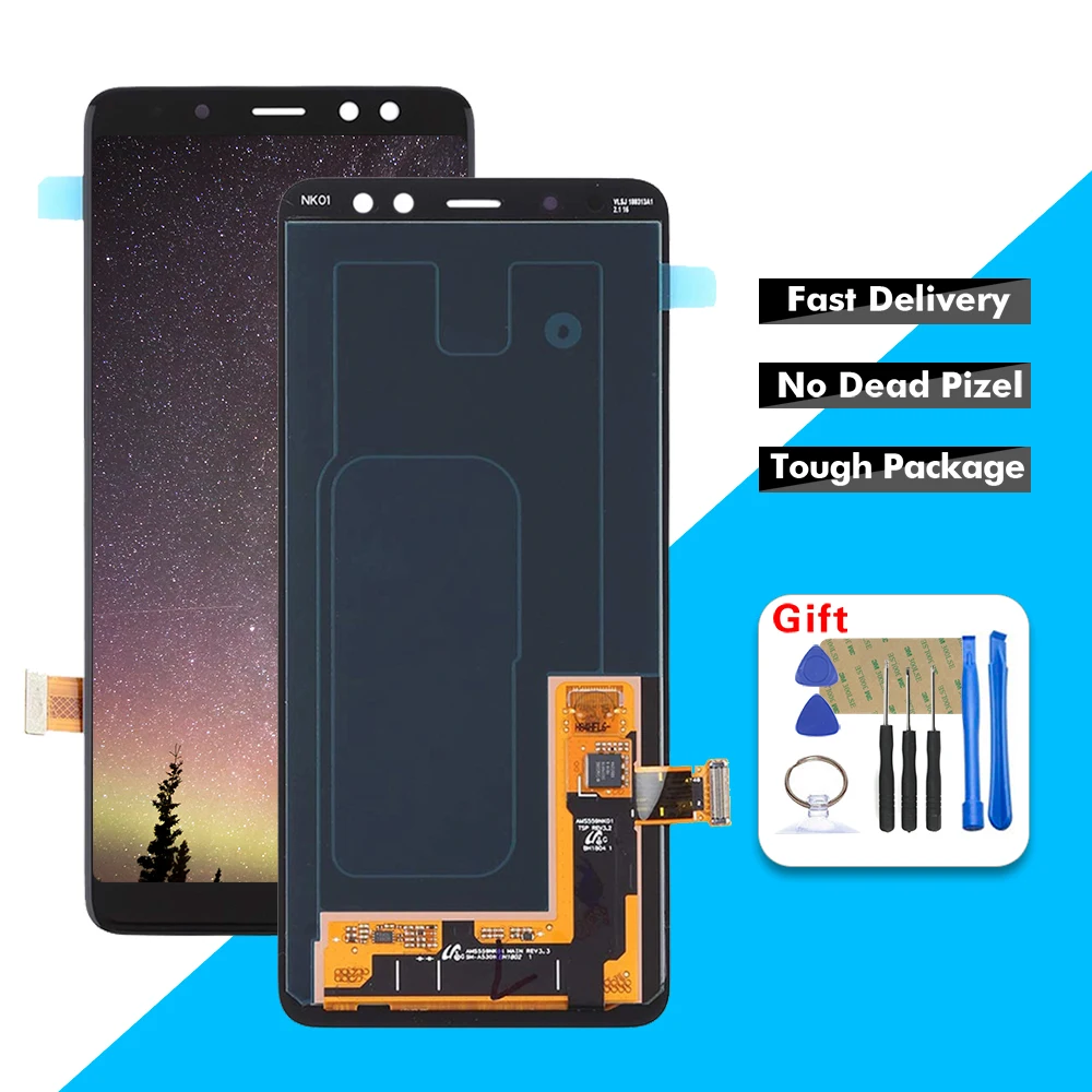 Для samsung Galaxy A8 A530 A530F A530DS ЖК-экран дигитайзер Сенсорная панель стеклянная сенсорная сборка Запасная часть