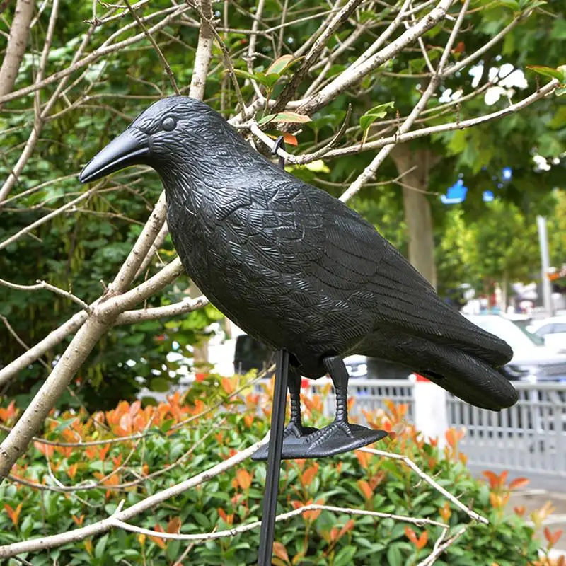 Ловушка PE ворона приманка поддельная Птица Охота Черный реалистичный вредитель
